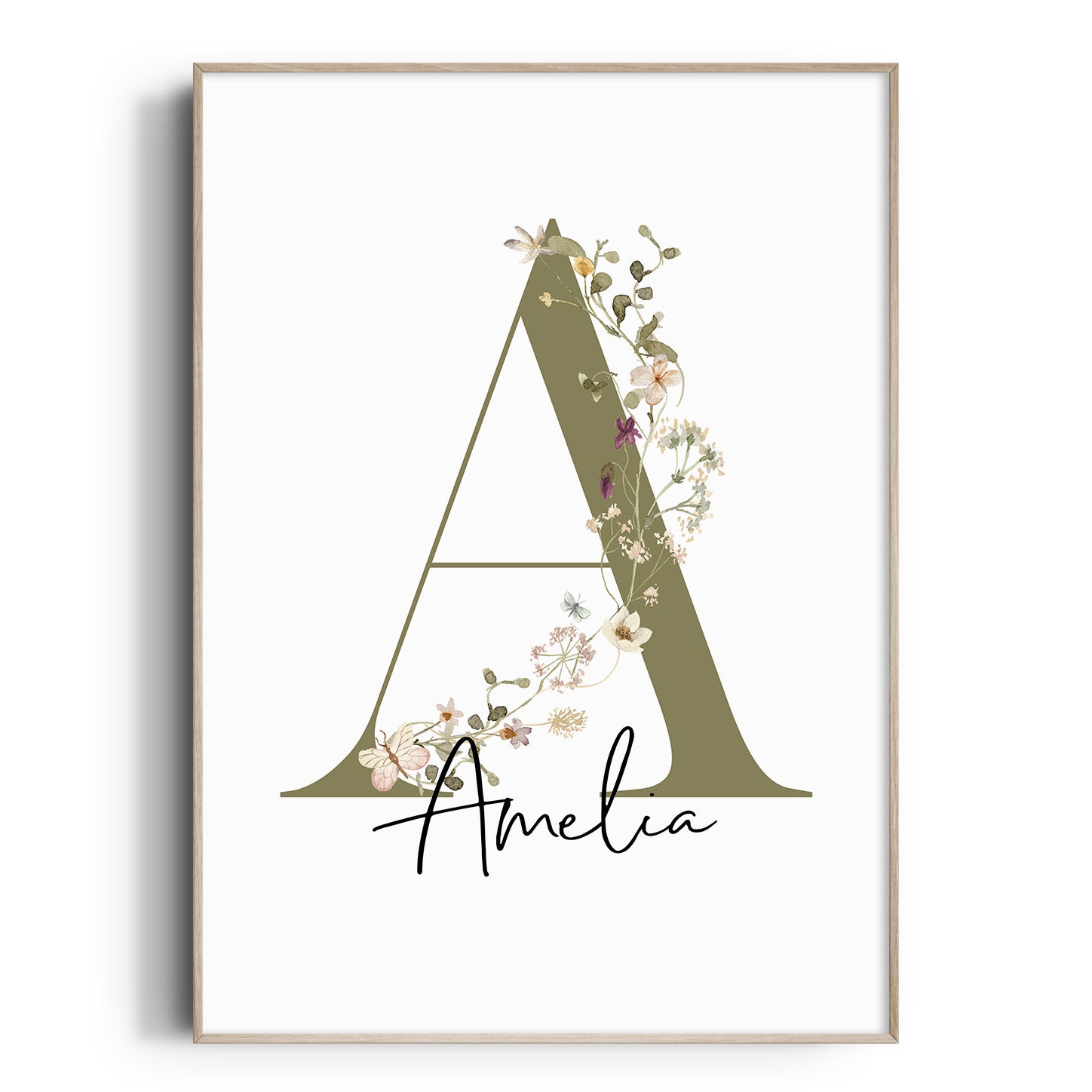 Wildflower Letter & Name Print