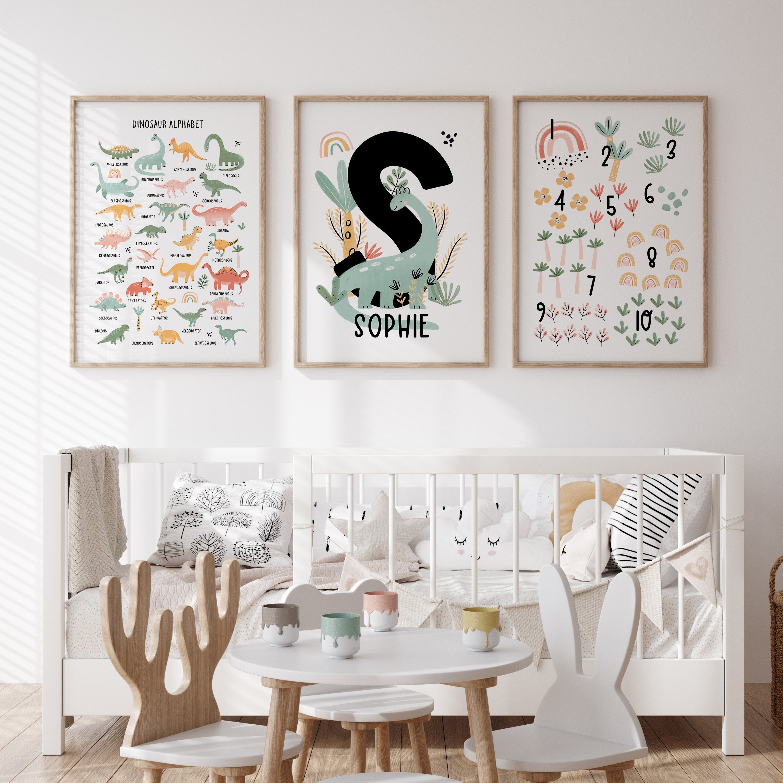 Dinosaur Nursery Wall Art | Dinosaur Nursery Decor | Dinosaur Nursery ...