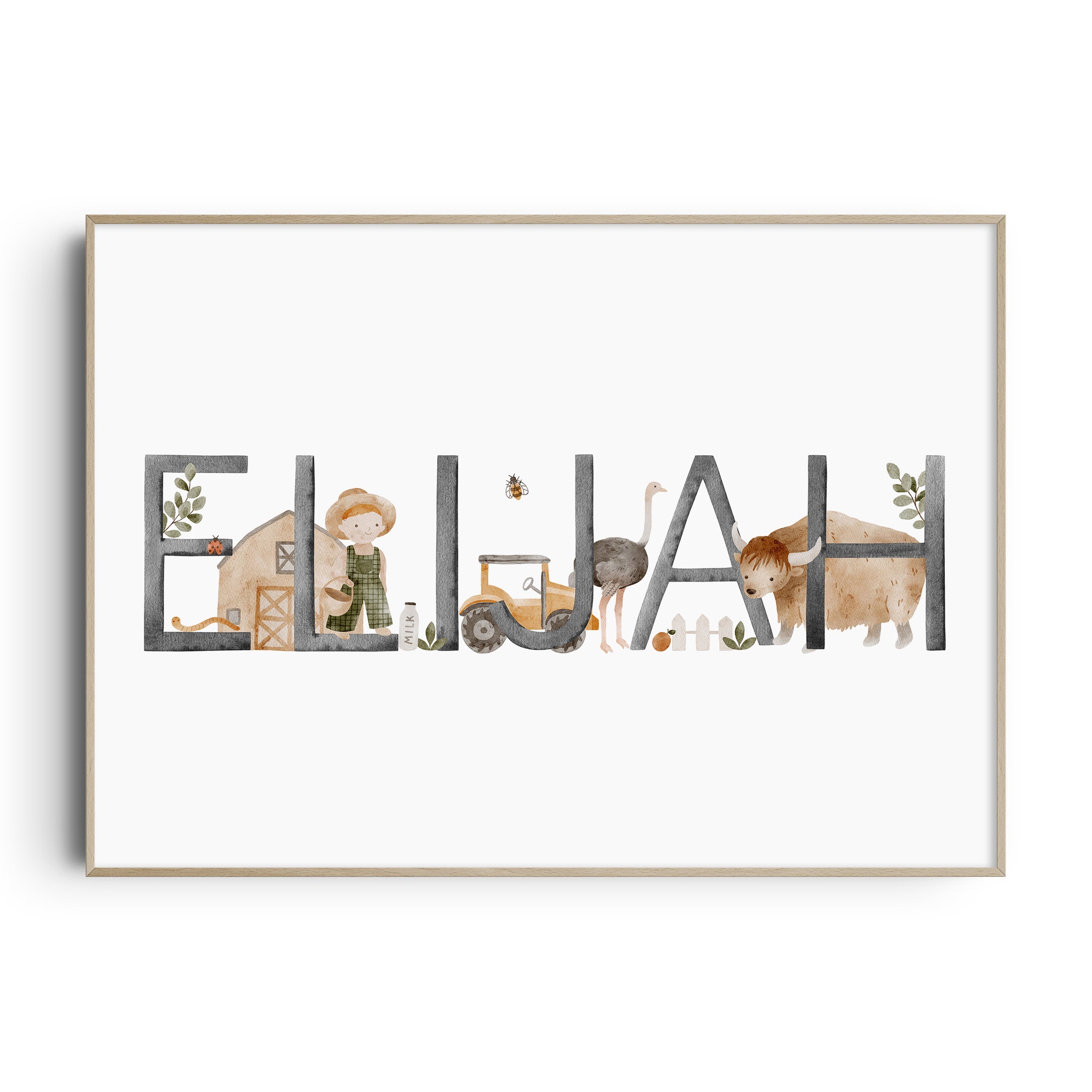 Farm Animal Nursery Print | Boys Wall Art | Farm Nursery Decor – The ...