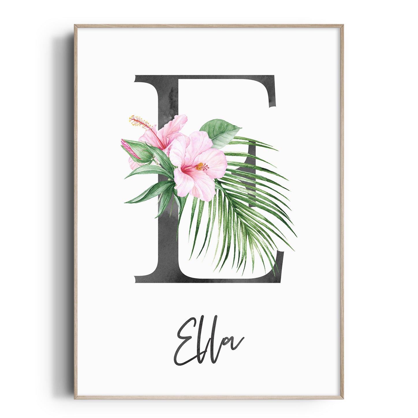 Nursery Prints | Personalised Baby Name Wall Art | Jungle | Tropical ...