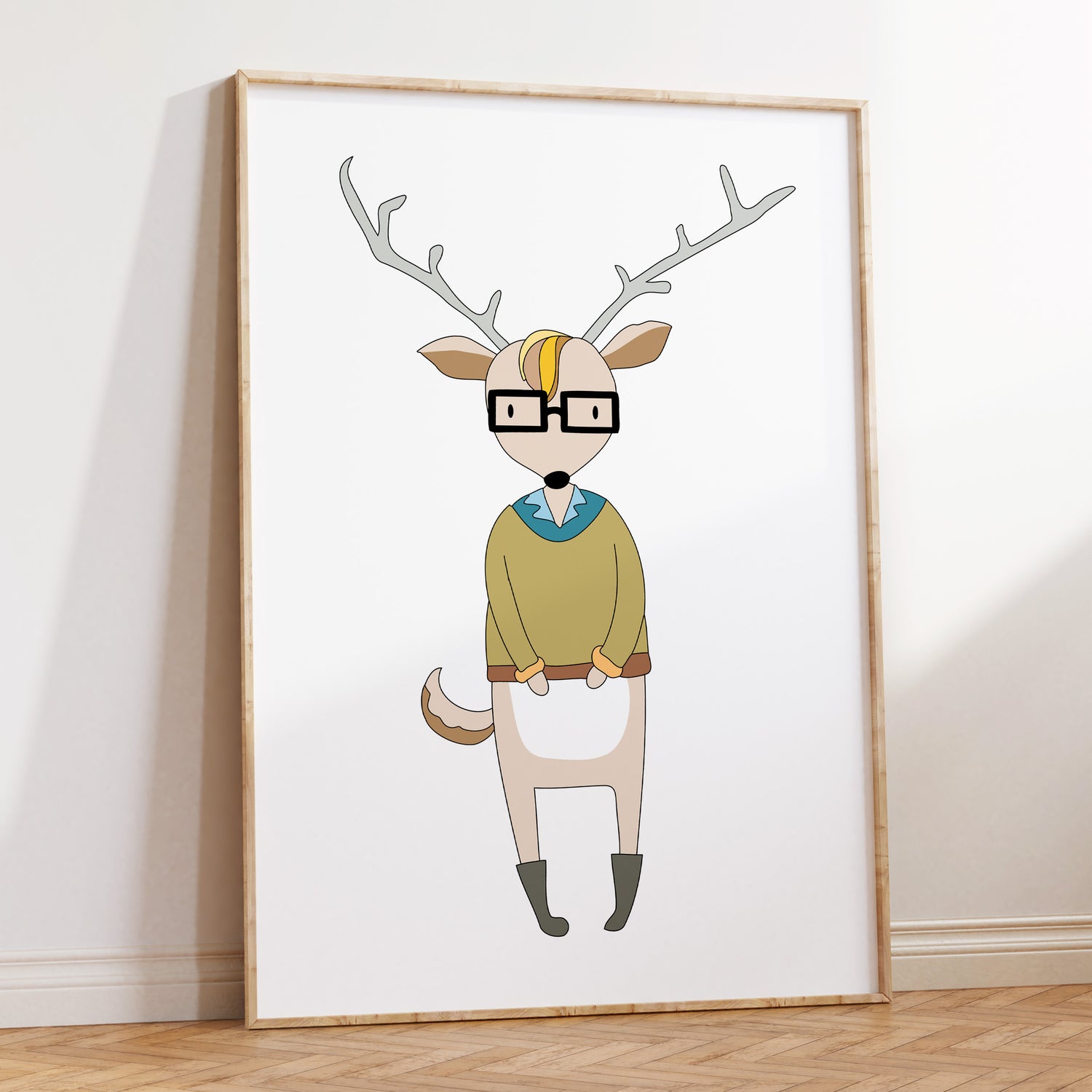 Hipster Deer Print