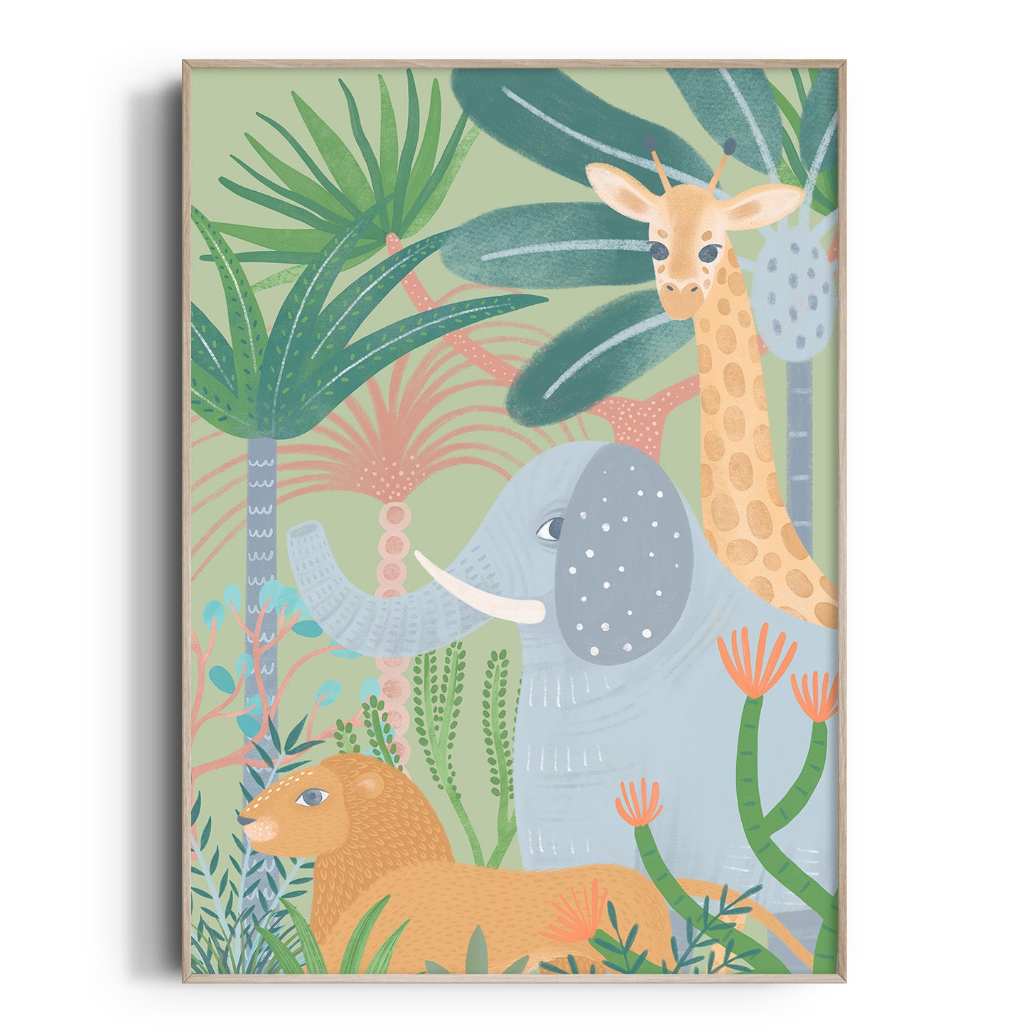 Safari Animal Nursery Wall Art | Kids Jungle Nursery Decor | African ...