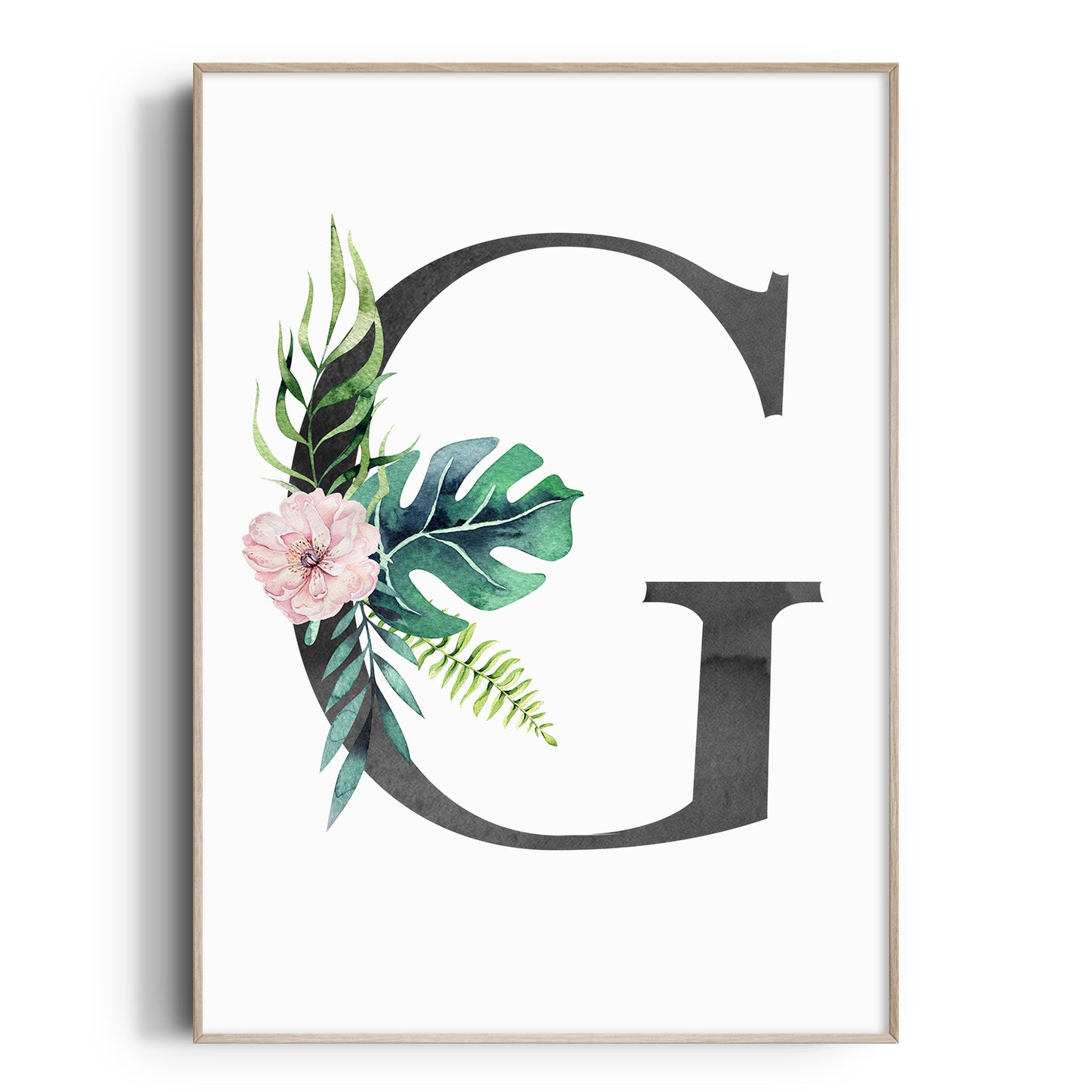 Nursery Prints | Personalised Baby Name Wall Art | Jungle | Tropical ...