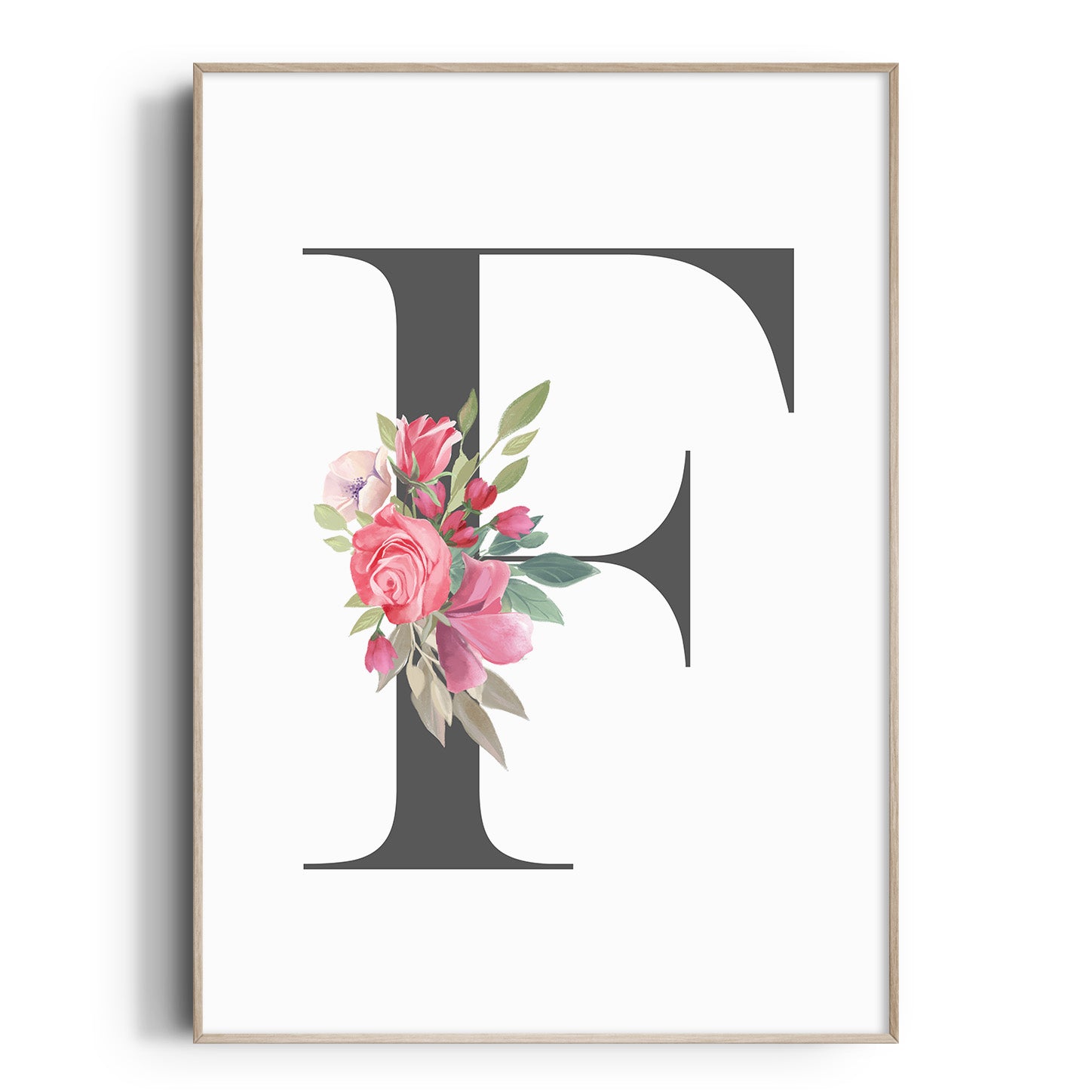 Nursery Print | Monogram Letter Wall Art | Girls Bedroom Decor – The ...