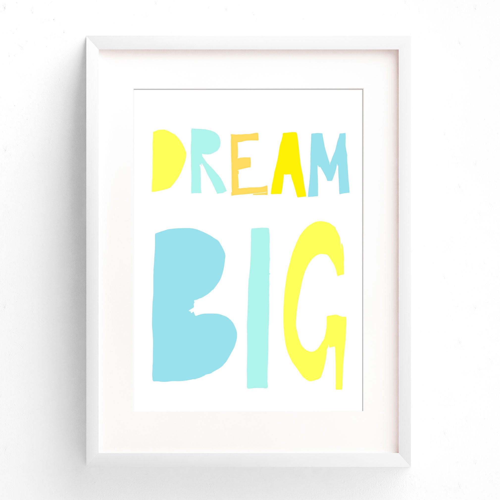 Dream Big Nursery Print | Boys Bedroom Wall Art | The Kids Print Store