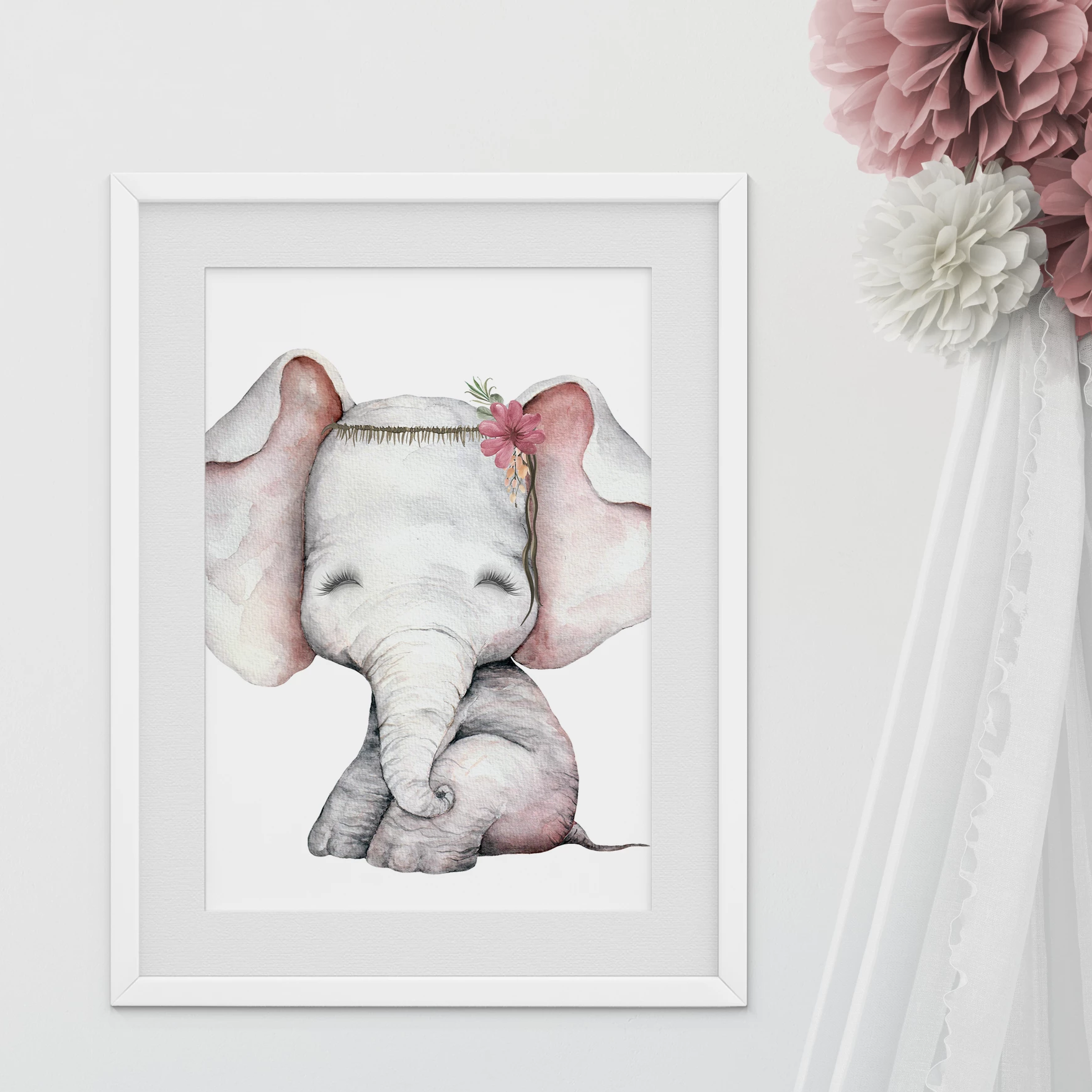 Elephant Nursery Decor | Elephant Nursery Wall Art | Nursery Prints